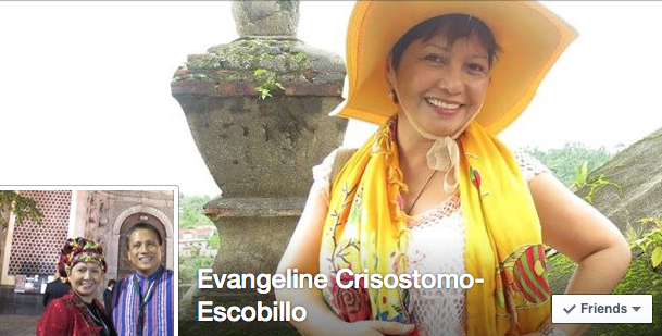 Screenshot of the Facebook cover of Evangeline Escobillo, former regulator, risk manager, insurance reformer, tough love advocate, life of the party 