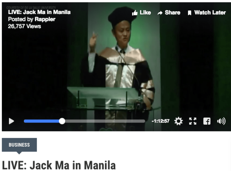Jack Ma (#JackMaXDLSU): Find a good boss, not a good&nbsp;company