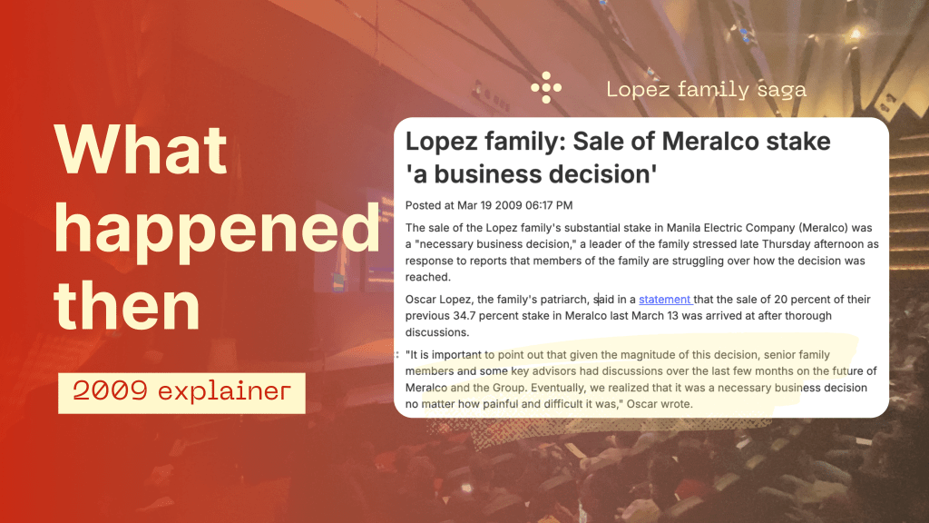 [2009] Lopez family: Sale of Meralco stake ‘a business&nbsp;decision’